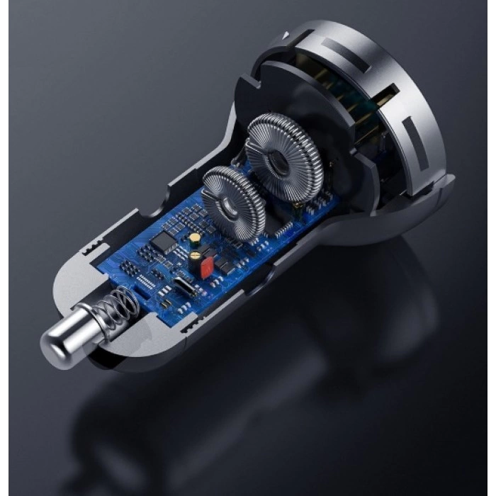 Купить Автомобильная зарядка Baseus Digital Display Dual USB 4.8A 24W Car Charger VCBXA (CCBX-0S) в магазине stiltv.ru по низкой цене, фото номер 3