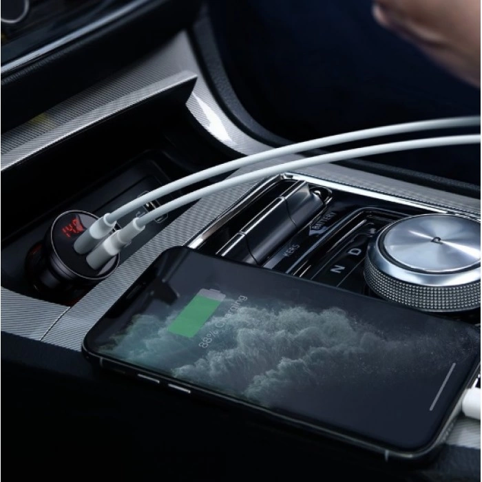 Купить Автомобильная зарядка Baseus Digital Display Dual USB 4.8A 24W Car Charger VCBXA (CCBX-0S) в магазине stiltv.ru по низкой цене, фото номер 2