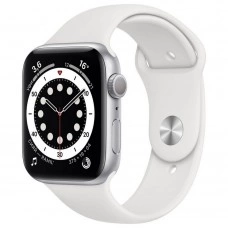 Умные часы Apple Watch Series 6 GPS 44mm Aluminum Silver Case with Sport White Band M00D3RU/A