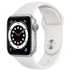 Умные часы Apple Watch Series 6 GPS 40mm Aluminum Silver Case with Sport White Band MG283RU/A