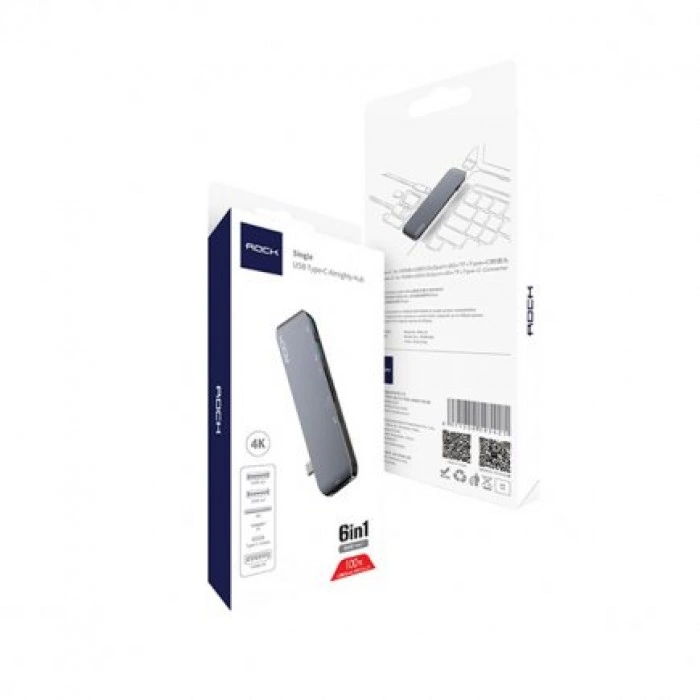 Купить Хаб 6 в 1 ROCK USB Type-C Almighty Hub в магазине stiltv.ru по низкой цене, фото номер 4