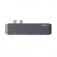 Хаб 7 в 1 ROCK Dual USB Type-C Almighty Hub для MacBook Pro