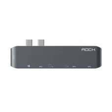 Хаб 7 в 1 ROCK Dual USB Type-C Almighty Hub для MacBook Pro