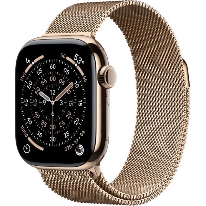 Купить Apple Watch Series 11 42mm Gold Titanium Case with Milanese Loop (S/M, 130–180мм) в магазине stiltv.ru по низкой цене