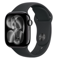Apple Watch Series 11 42mm Jet Black Aluminum Black Sport Band S/M, 130-180mm