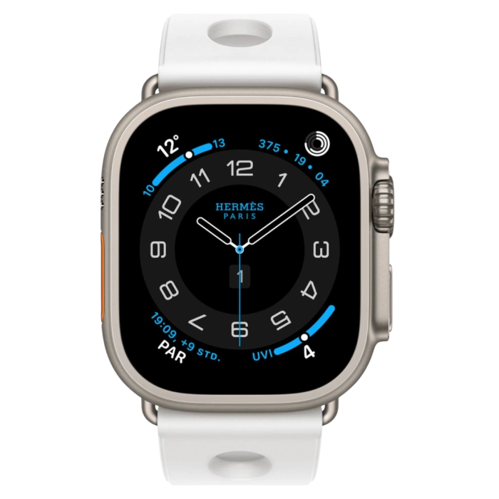 Купить Apple Watch Hermès Ultra 3 49mm Titanium Case with Single Tour Blanc Scub'H Diving в магазине stiltv.ru по низкой цене, фото номер 1