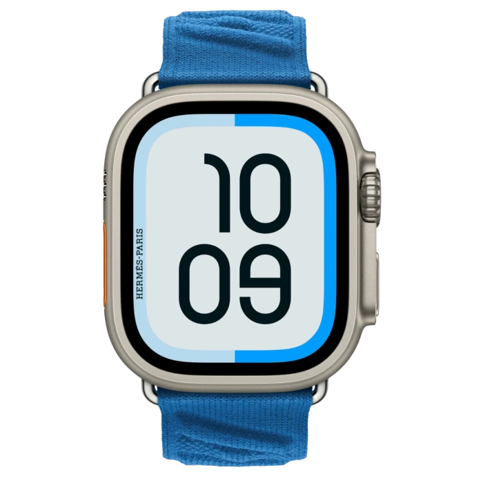 Купить Apple Watch Hermès Ultra 3 49mm Titanium Case with Simple Tour En Mer Bleu Hydra в магазине stiltv.ru по низкой цене, фото номер 2