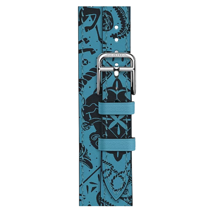 Купить Apple Watch Hermès Series 11 42mm Titanium Case with Double Tour Attelage Animaux Bandana Bleu Du Nord в магазине stiltv.ru по низкой цене, фото номер 1