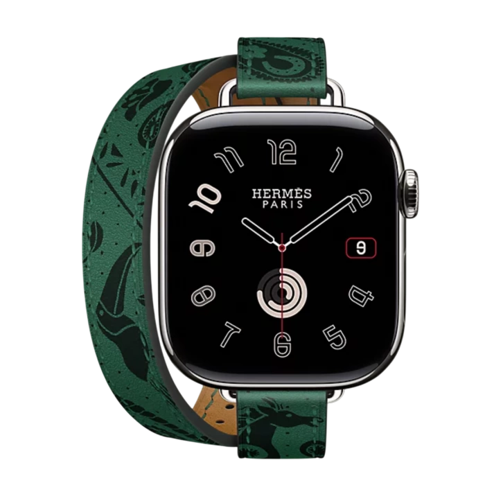 Купить Apple Watch Hermès Series 11 42mm Titanium Case with Double Tour Attelage Animaux Bandana Vert Moyen в магазине stiltv.ru по низкой цене, фото номер 1