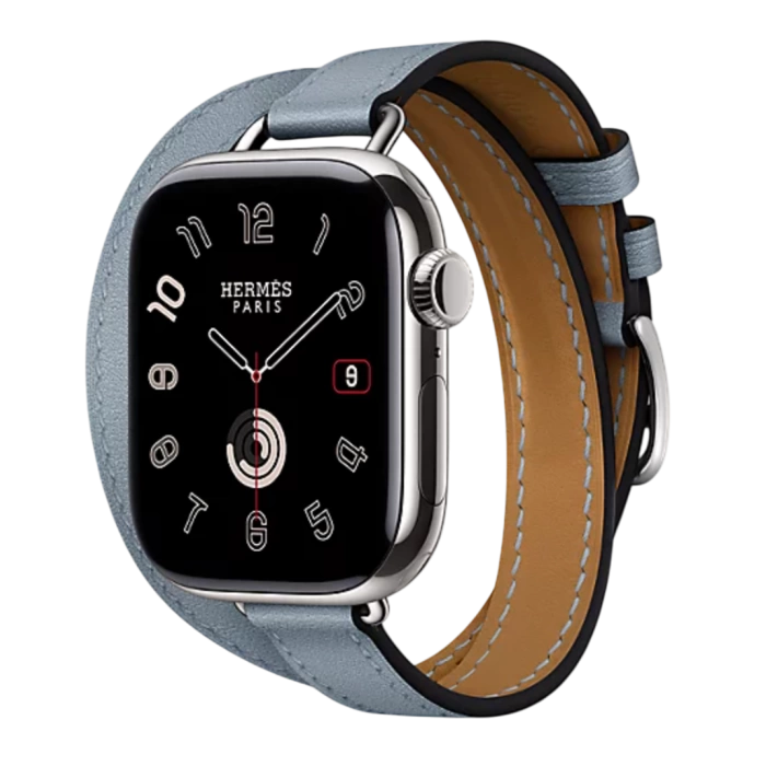 Купить Apple Watch Hermès Series 11 42mm Titanium Case with Double Tour Attelage Bleu Lin в магазине stiltv.ru по низкой цене