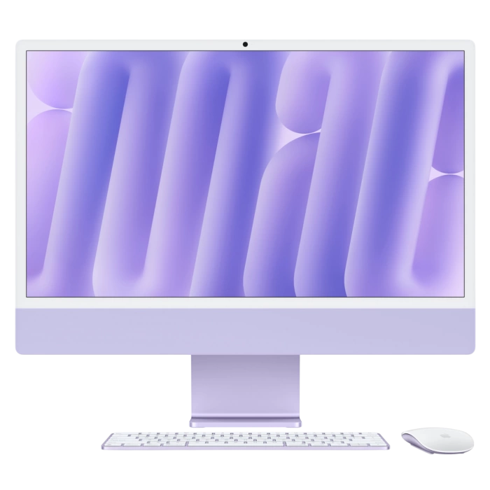 Купить Apple iMac 24 (2024) Retina 4K M4 (10C CPU, 10C GPU) 16/512 ГБ Purple в магазине stiltv.ru по низкой цене