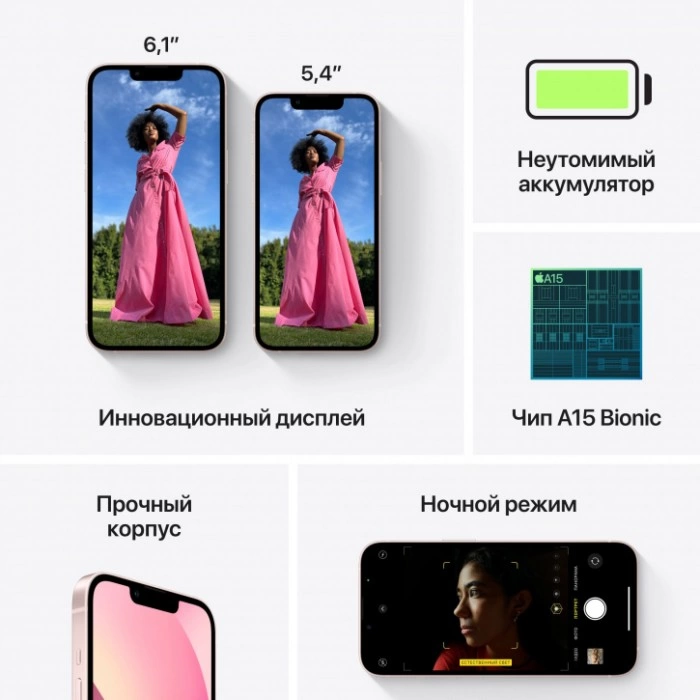 Купить Apple iPhone 13 256Gb Pink (розовый) MLP53 в магазине stiltv.ru по низкой цене, фото номер 6