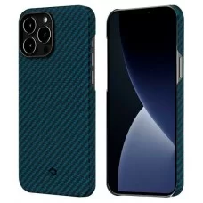 Чехол Pitaka MagEZ Case 2 для iPhone 13 Pro Max 6.7", черно-синий, кевлар (арамид)