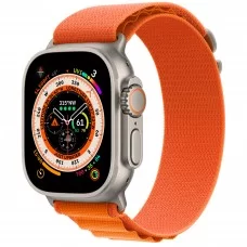 Умные часы Apple Watch Ultra GPS + Cellular 49мм Titanium Case with Orange Alpine Loop Small (130–160 мм), Оранжевый