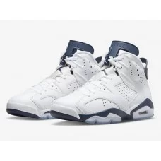 Кроссовки AIR JORDAN 6 RETRO WHITE & MIDNIGHT NAVY CT8529 -141  US 9/ СМ 27 / EUR 42.5