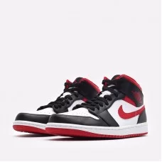 Кроссовки Air Jordan 1 Mid Gym Red Black White 554724 122  US 10/ СМ 28/ EUR 44
