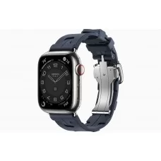 Умные часы Apple Watch Hermès Series 9 GPS + Cellular 41mm Stainless Steel Case with Navy Kilim Single Tour