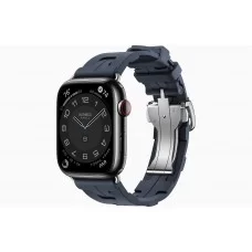Умные часы Apple Watch Hermès Series 9 GPS + Cellular 45mm Stainless Steel Case with Navy Kilim Single Tour