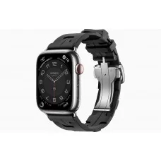 Умные часы Apple Watch Hermès Series 9 GPS + Cellular 45mm Stainless Steel Case with Noir Kilim Single Tour