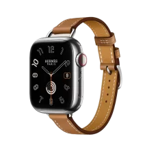 Умные часы Apple Watch Hermès Series 9 GPS + Cellular 41mm Stainless Steel Case with Gold Single Tour Attelage