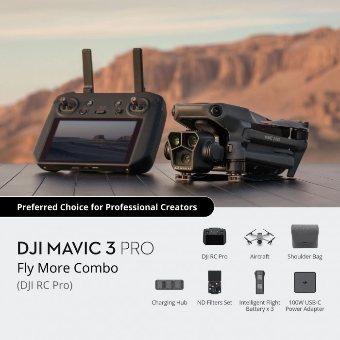 Квадрокоптер DJI Mavic 3 Pro (DJI RC) Квадрокоптер DJI Mavic 3 Pro (DJI RC)