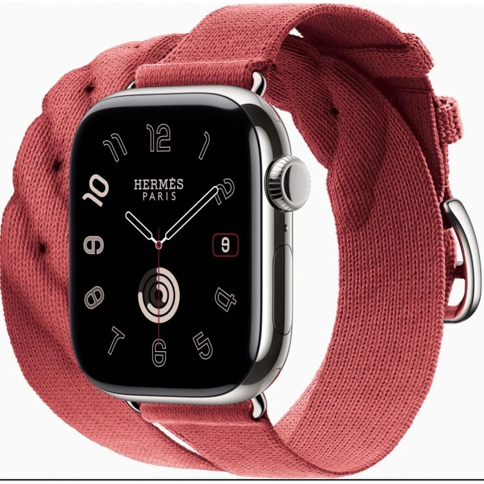 Купить Apple Watch Hermès Series 10 GPS + Cellular 42mm Double Tour Torsade Rouge Grenat в магазине stiltv.ru по низкой цене, фото номер 1