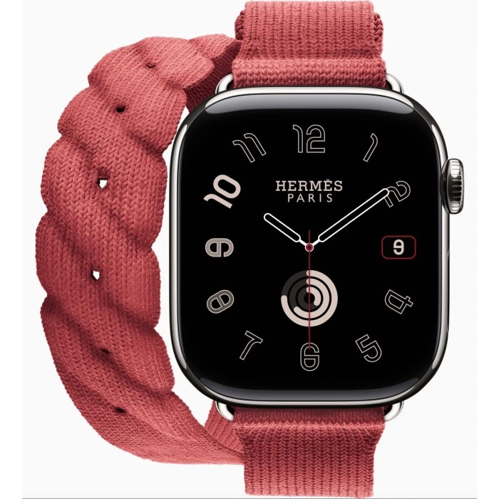 Купить Apple Watch Hermès Series 10 GPS + Cellular 42mm Double Tour Torsade Rouge Grenat в магазине stiltv.ru по низкой цене