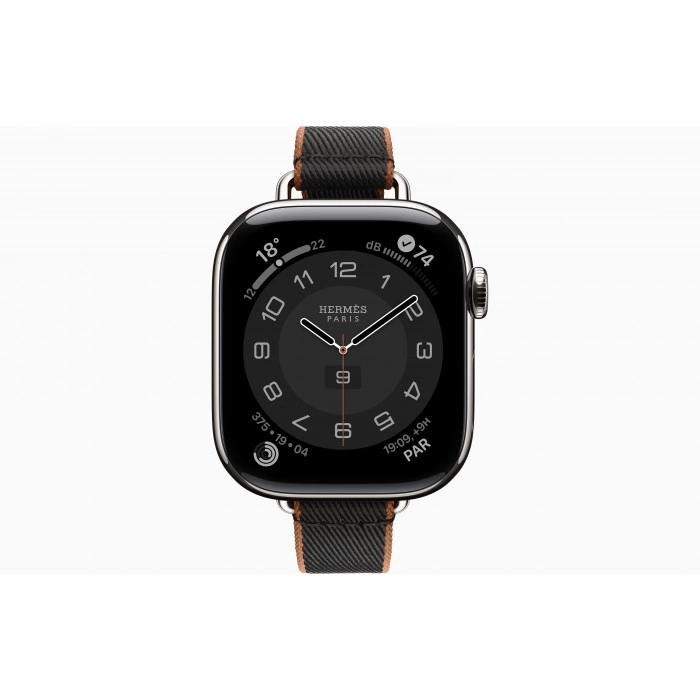 Купить Apple Watch Hermès Series 10 GPS + Cellular 42mm Correa Simple Tour Twill Jump Attelage Noir/Gold  в магазине stiltv.ru по низкой цене, фото номер 1