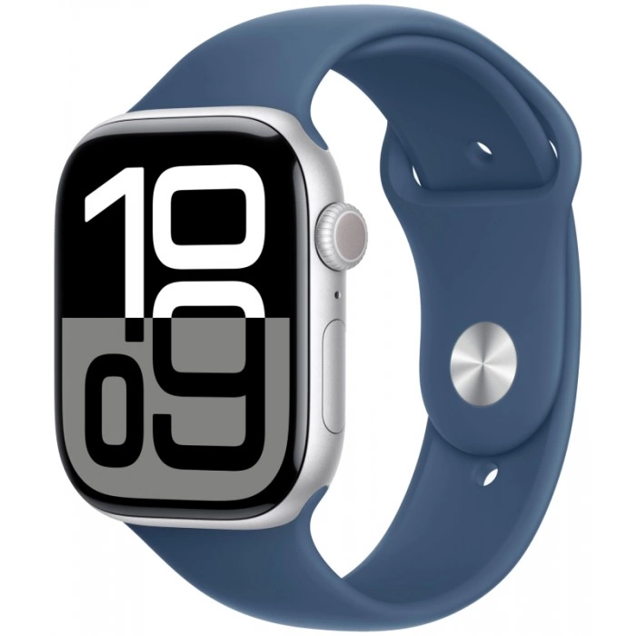 Купить Apple Watch Series 10 46mm Silver Aluminum Case with Denim Sport Band в магазине stiltv.ru по низкой цене