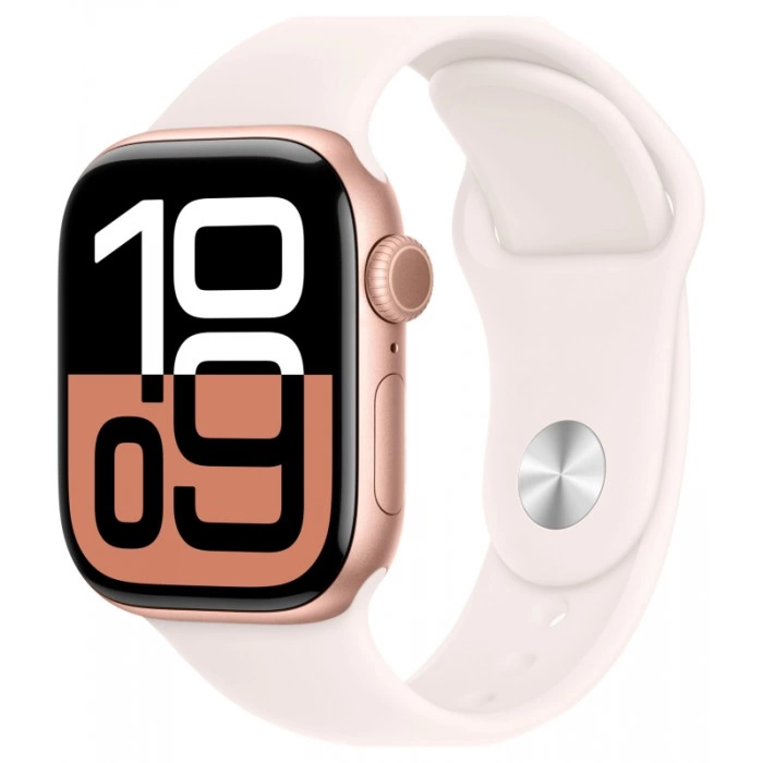 Купить Apple Watch Series 10 46mm Rose Gold Aluminum Case with Light Blush Sport Band в магазине stiltv.ru по низкой цене