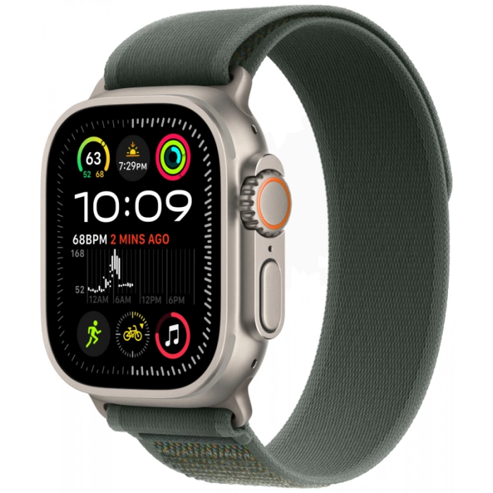 Купить Apple Watch Ultra 2 (2024) 49мм Titanium Green/Natural Trail Loop (Large, 165–210 мм), зеленый/титан в магазине stiltv.ru по низкой цене