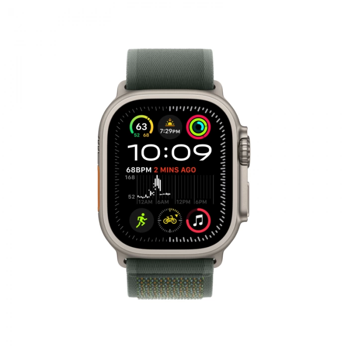Купить Apple Watch Ultra 2 (2024) 49мм Titanium Green/Natural Trail Loop (Large, 165–210 мм), зеленый/титан в магазине stiltv.ru по низкой цене, фото номер 1