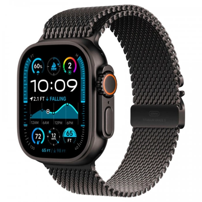 Купить Apple Watch Ultra 2 (2024) 49mm Black Titanium Case with Black Titanium Milanese Loop (L) в магазине stiltv.ru по низкой цене