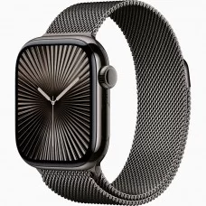 Apple Watch Series 10 46mm Slate Titanium Case with Milanese Loop