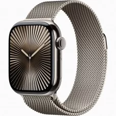 Apple Watch Series 10 42mm Natural Titanium Case with Milanese Loop