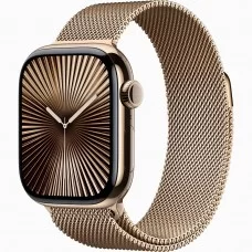 Apple Watch Series 10 42mm Gold Titanium Case with Milanese Loop