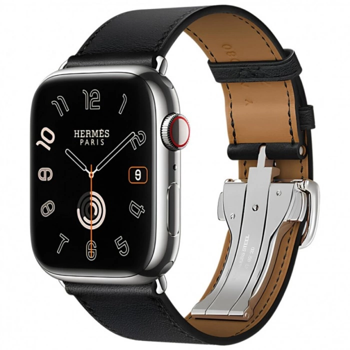 Купить Apple Watch Hermès Series 10 GPS + Cellular 46mm Stainless Steel Case with Noir Deployment Buckle в магазине stiltv.ru по низкой цене