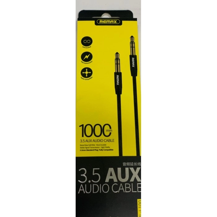 Купить Кабель Remax 3.5 AUX Audio Cable L100 1 м Black в магазине stiltv.ru по низкой цене